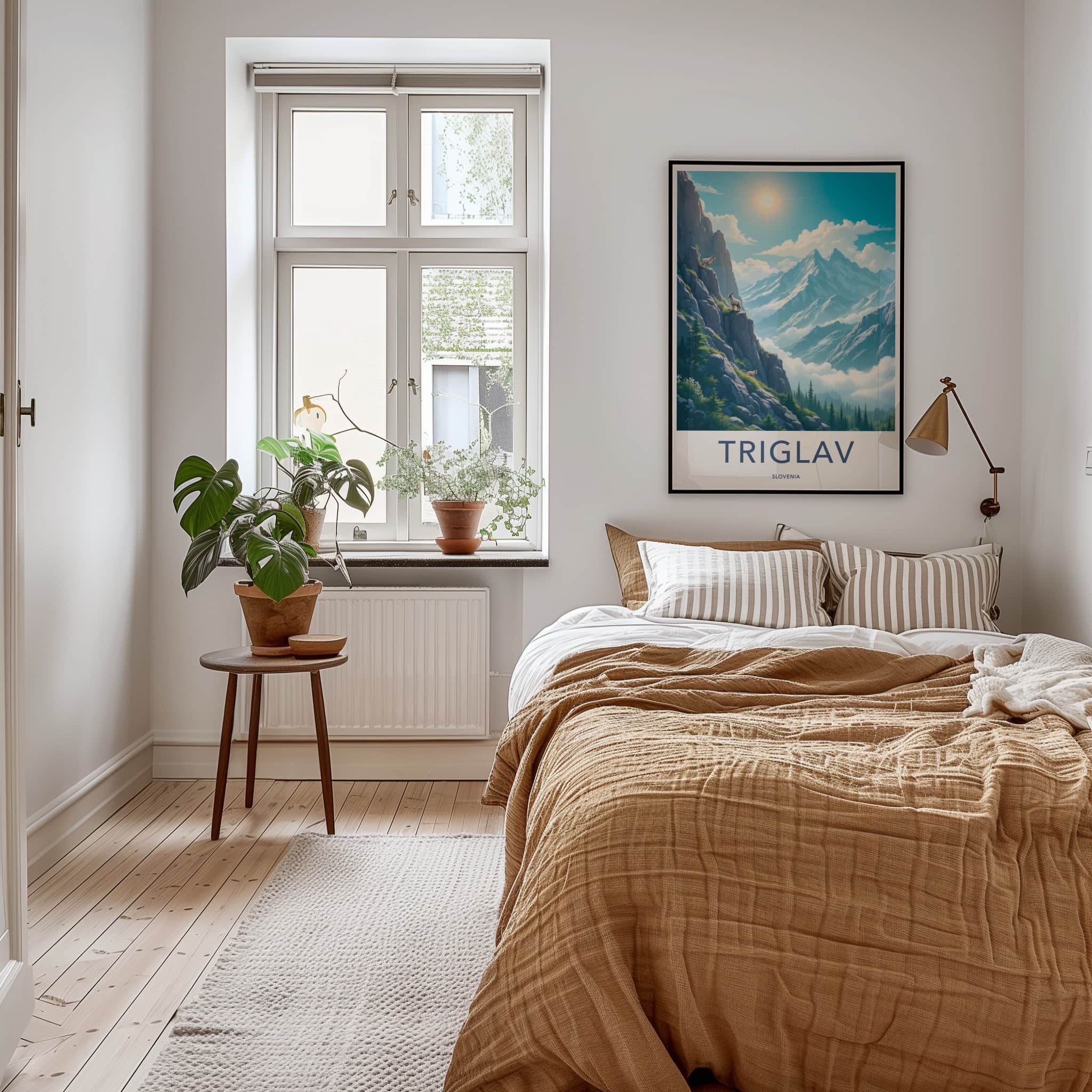 Triglav Poster - Slovenia Travel Art - Alpine Goats Peaks Gallery Art