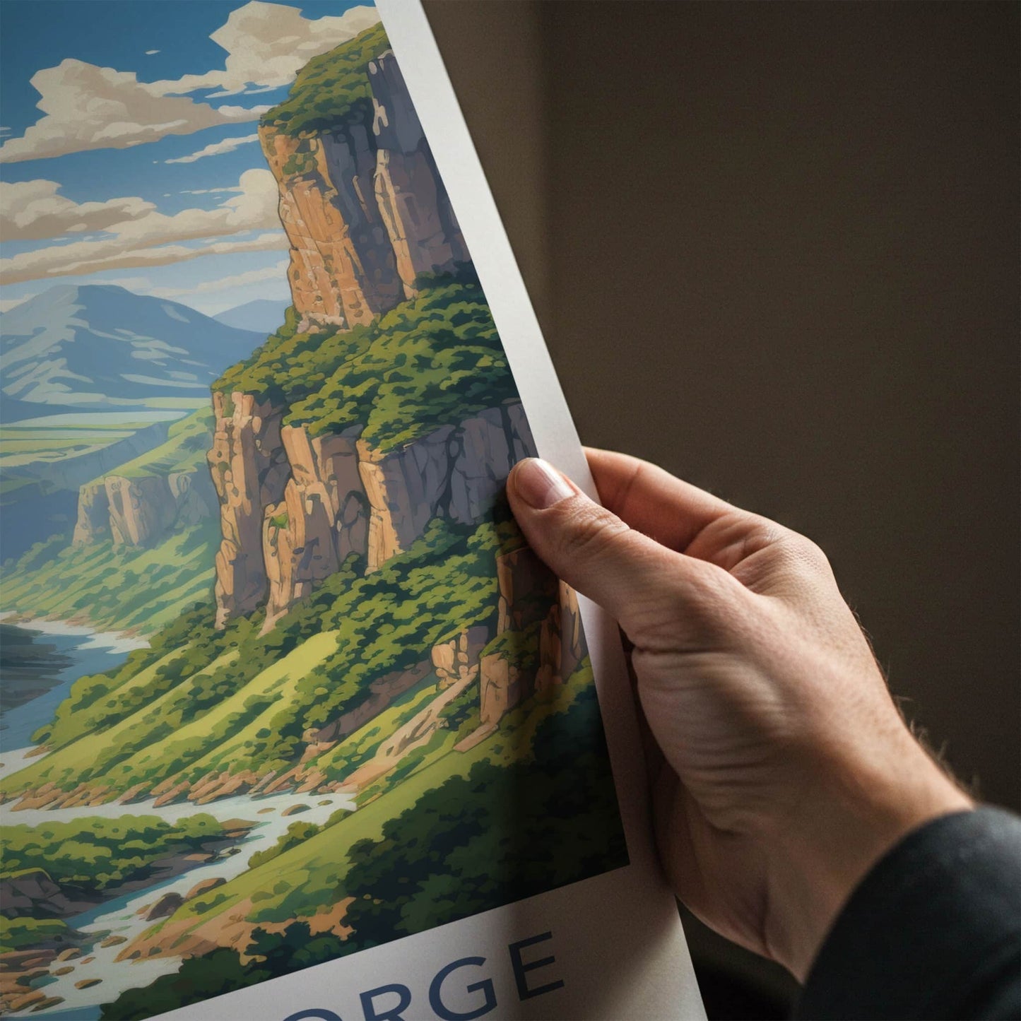 Trigrad Gorge Poster - Bulgaria Travel Art - Majestic River Gorge Home Decor
