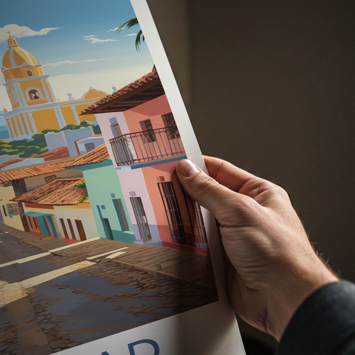Trinidad Poster - Cuba Travel Art - Vibrant Street Church Home Decor