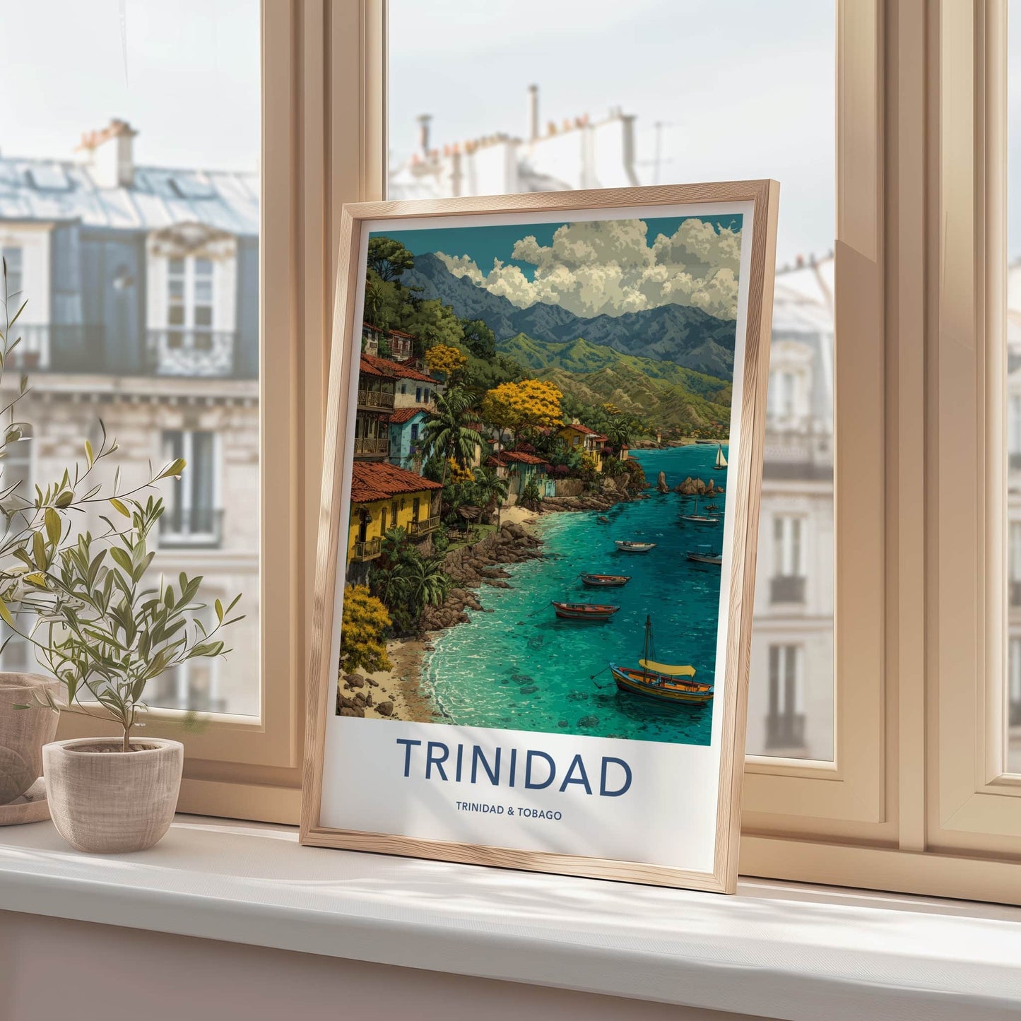 Trinidad Poster - Trinidad and Tobago Coastal Village Fine Art Home Decor