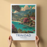 Trinidad Poster - Trinidad and Tobago Pink Blossoms Vista Wall Art