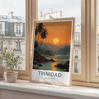 Trinidad Poster - Trinidad And Tobago Travel Art - Tropical Sunset Beach Home Decor