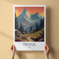 Trisul Poster - India Fine Art - Uttarakhand Majestic Snowy Mountain Gift