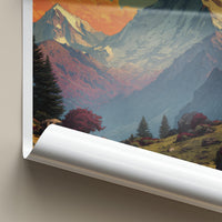 Trisul Poster - India Travel Art - Uttarakhand Mountain View Wall Decor