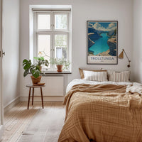 Trolltunga Poster - Norway Travel Art - Dramatic Cliff Fjord Wall Decor