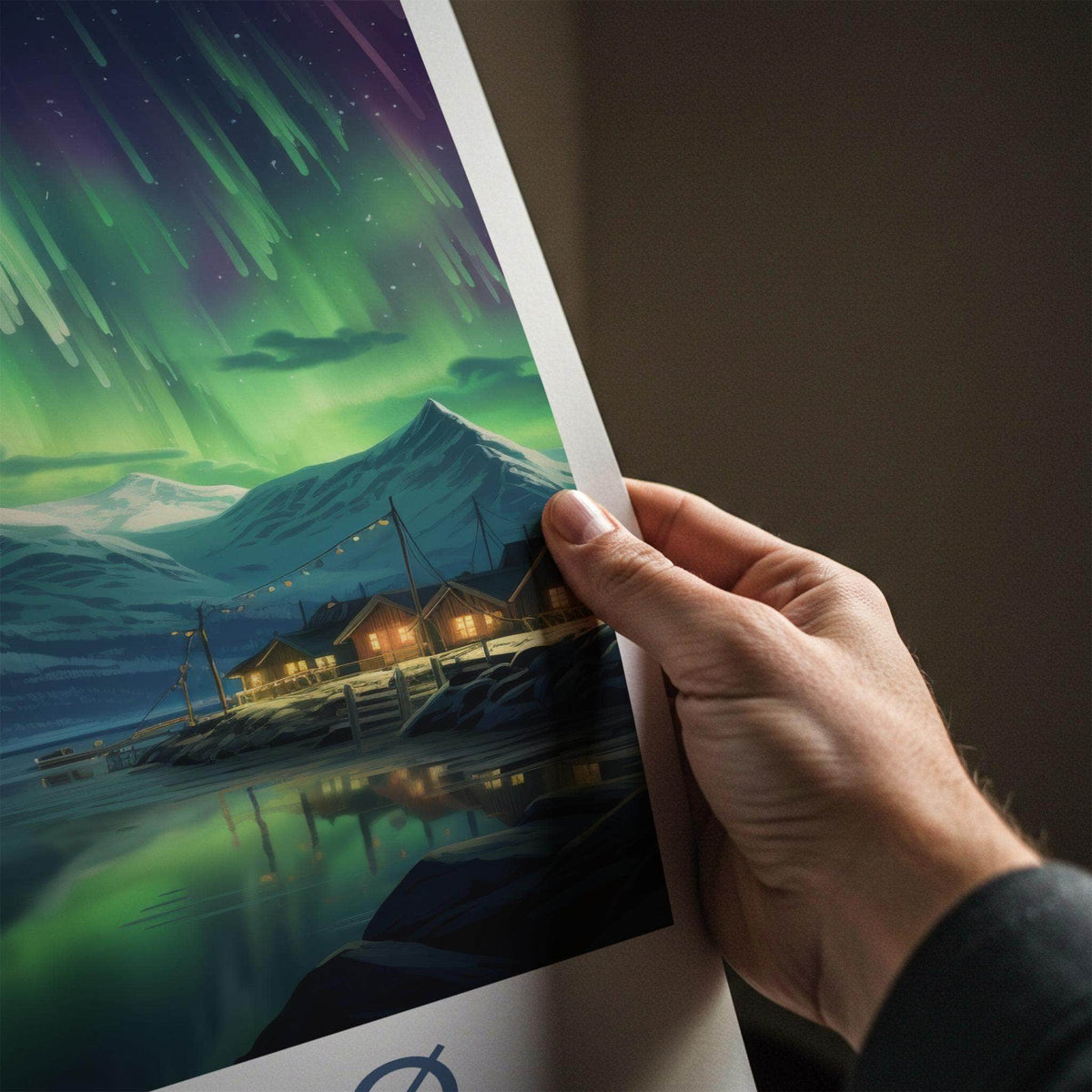 Tromsø Poster - Norway Wall Art Featuring Northern Lights & Serene