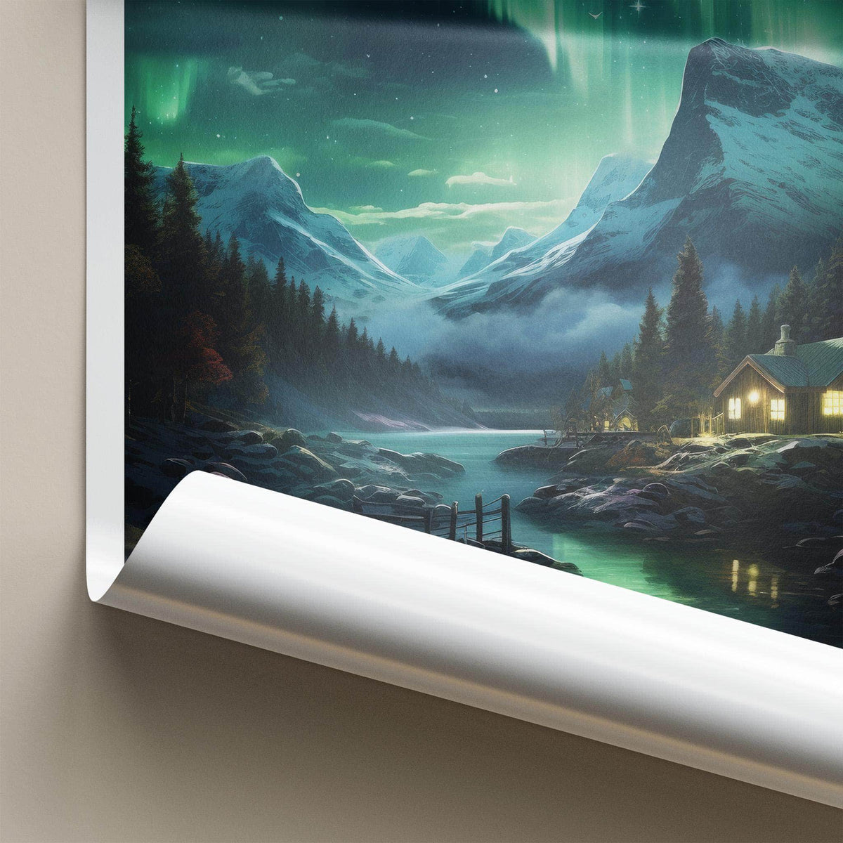 Tromsø Poster - Norway Wall Art With Northern Lights & Arctic