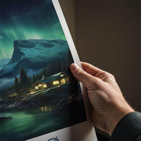 Tromsø Poster - Norway Wall Art With Northern Lights & Arctic