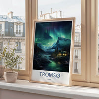 Tromsø Poster - Norway Wall Art With Northern Lights & Arctic