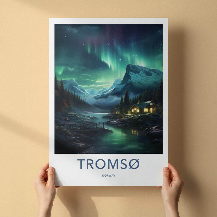Tromsø Poster - Norway Wall Art With Northern Lights &amp; Arctic