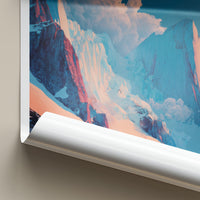 Tronador Poster - Argentina Travel Art - Sunrise Mountain Peaks Home Decor