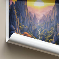 Tsingy De Bemaraha Poster - Madagascar Fine Art - Dramatic Sunset Canyon Gift