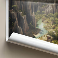 Tsingy De Bemaraha Poster - Madagascar Wall Art - Jagged Rock River Gift
