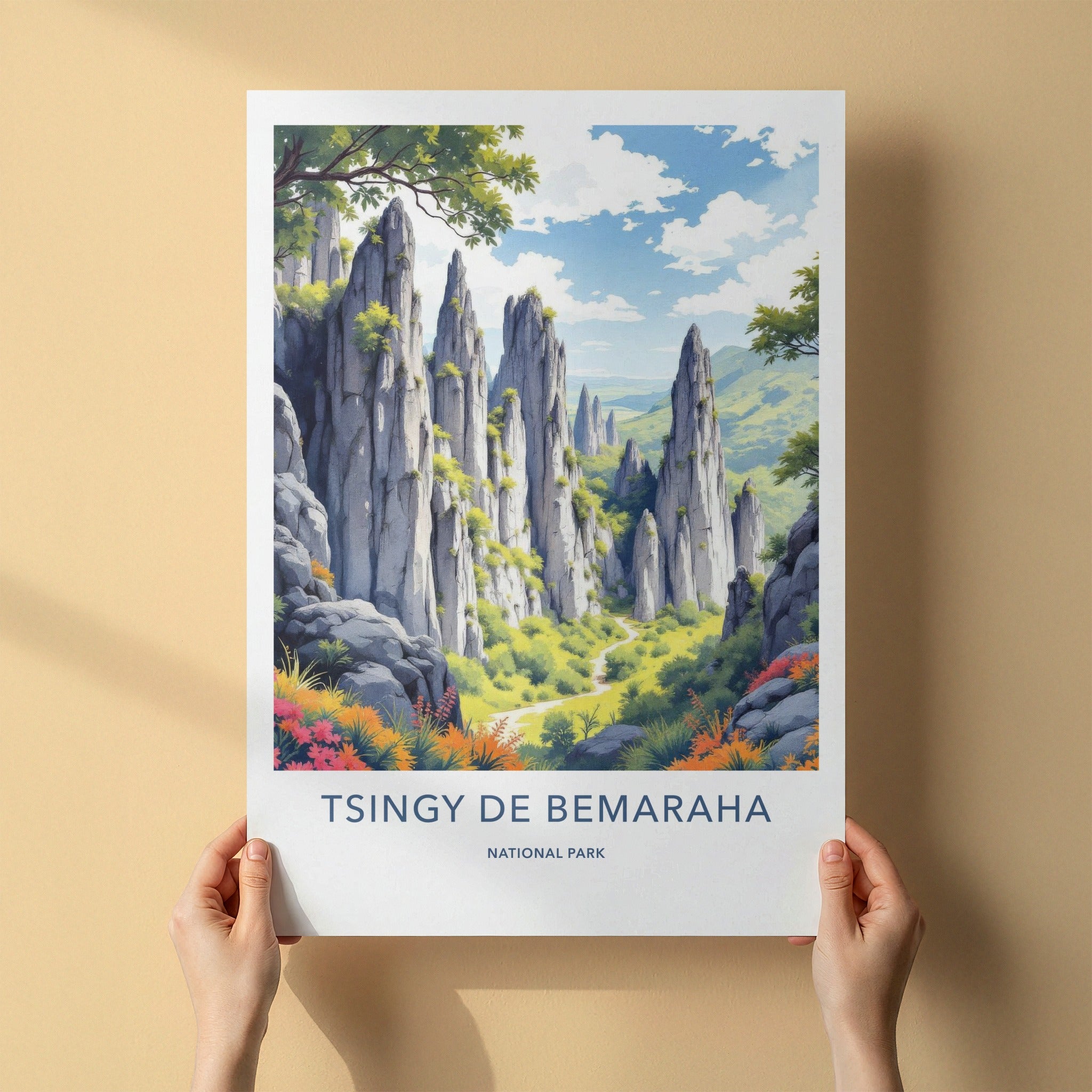 Tsingy De Bemaraha Poster - Madagascar Wall Art - Towering Karst Landscape Gift