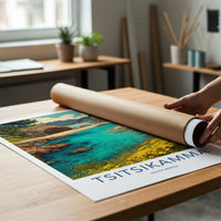 Tsitsikamma Poster - South Africa Travel Art - Clear Water Rocky Shore Home Decor