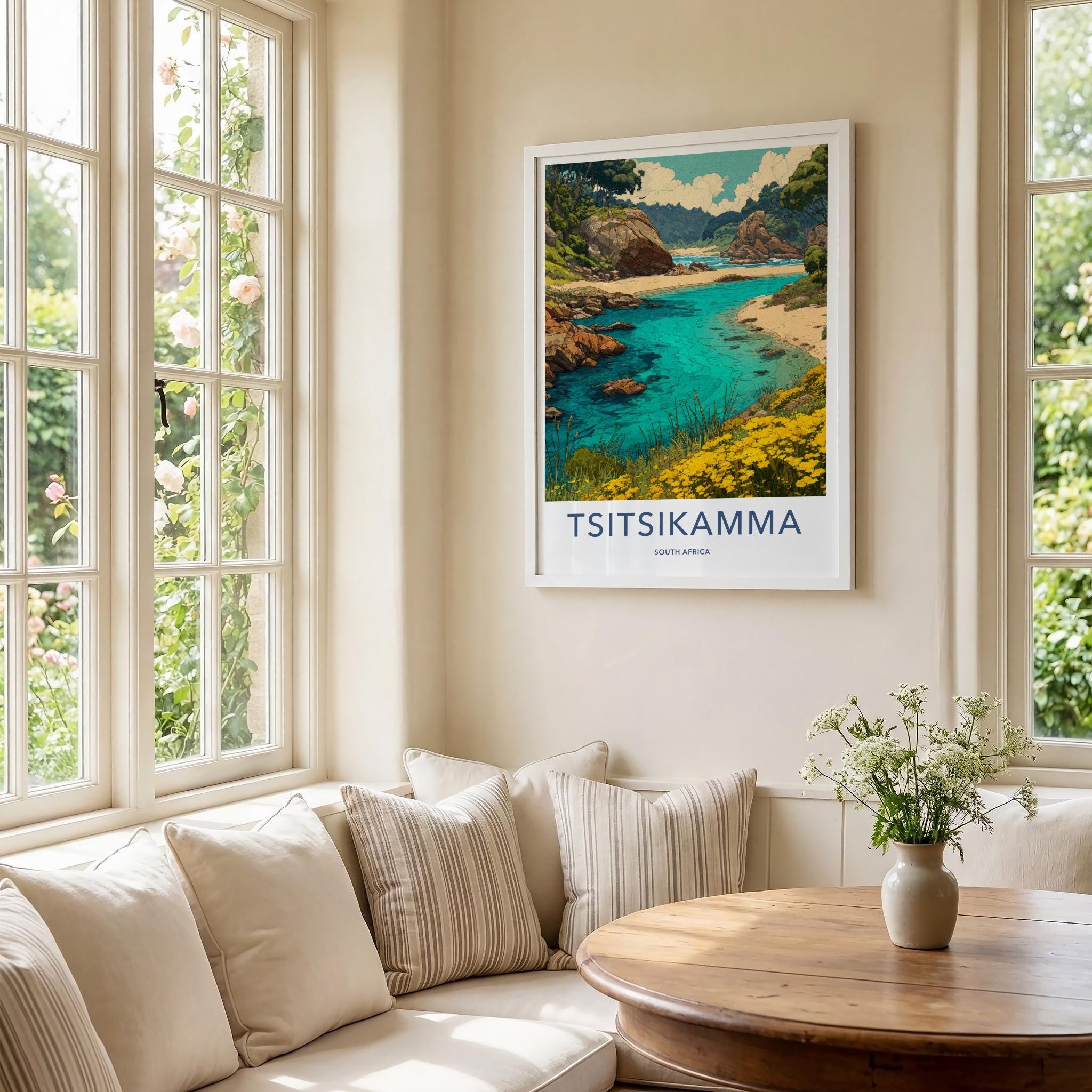 Tsitsikamma Poster - South Africa Travel Art - Clear Water Rocky Shore Home Decor