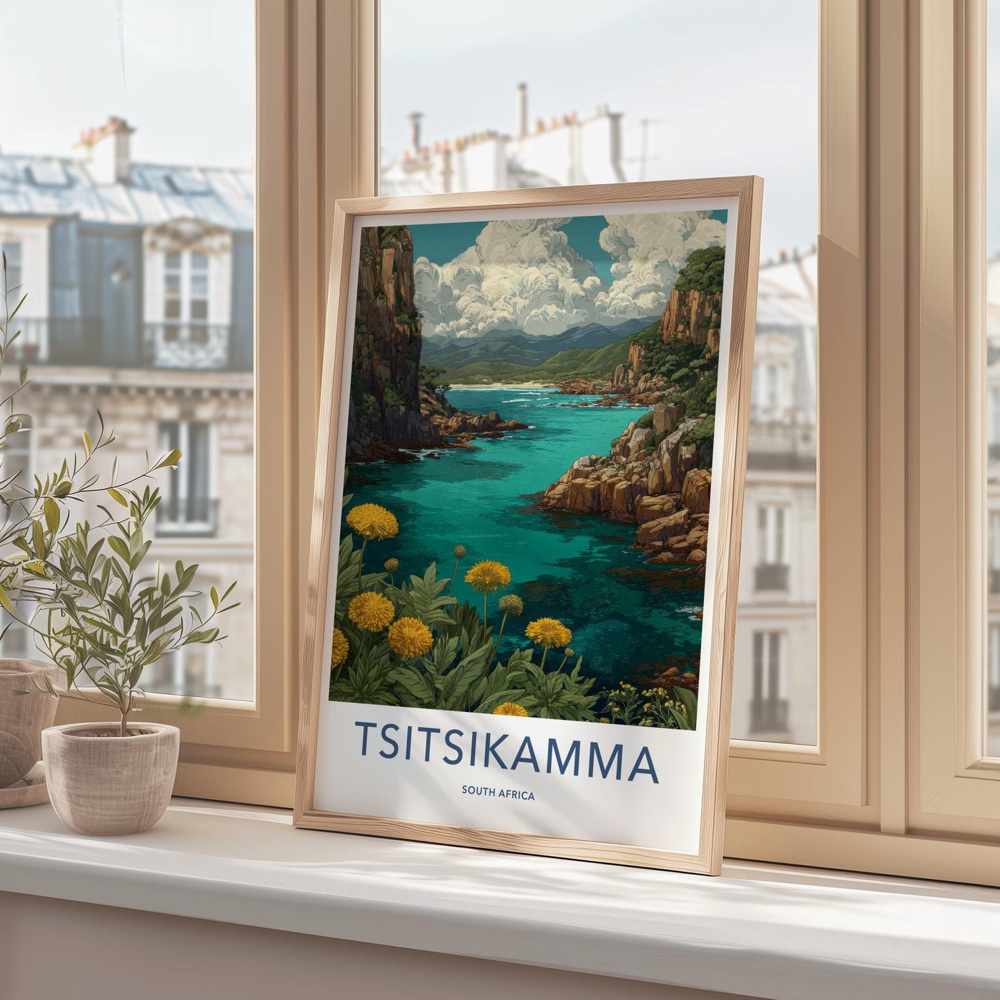 Tsitsikamma Poster - South Africa Travel Art - Turquoise Water Cliffs Home Decor