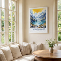 Tsomgo Lake Poster - India Travel Art - Sikkim Serene Mountain Vista Gallery Art