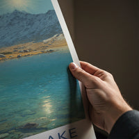 Tsomgo Lake Poster - India Travel Print - Yak Water Mountain Gallery Art