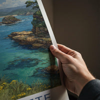 Tuinroete Poster - South Africa Art Print - Turquoise Water Cliffs Gift