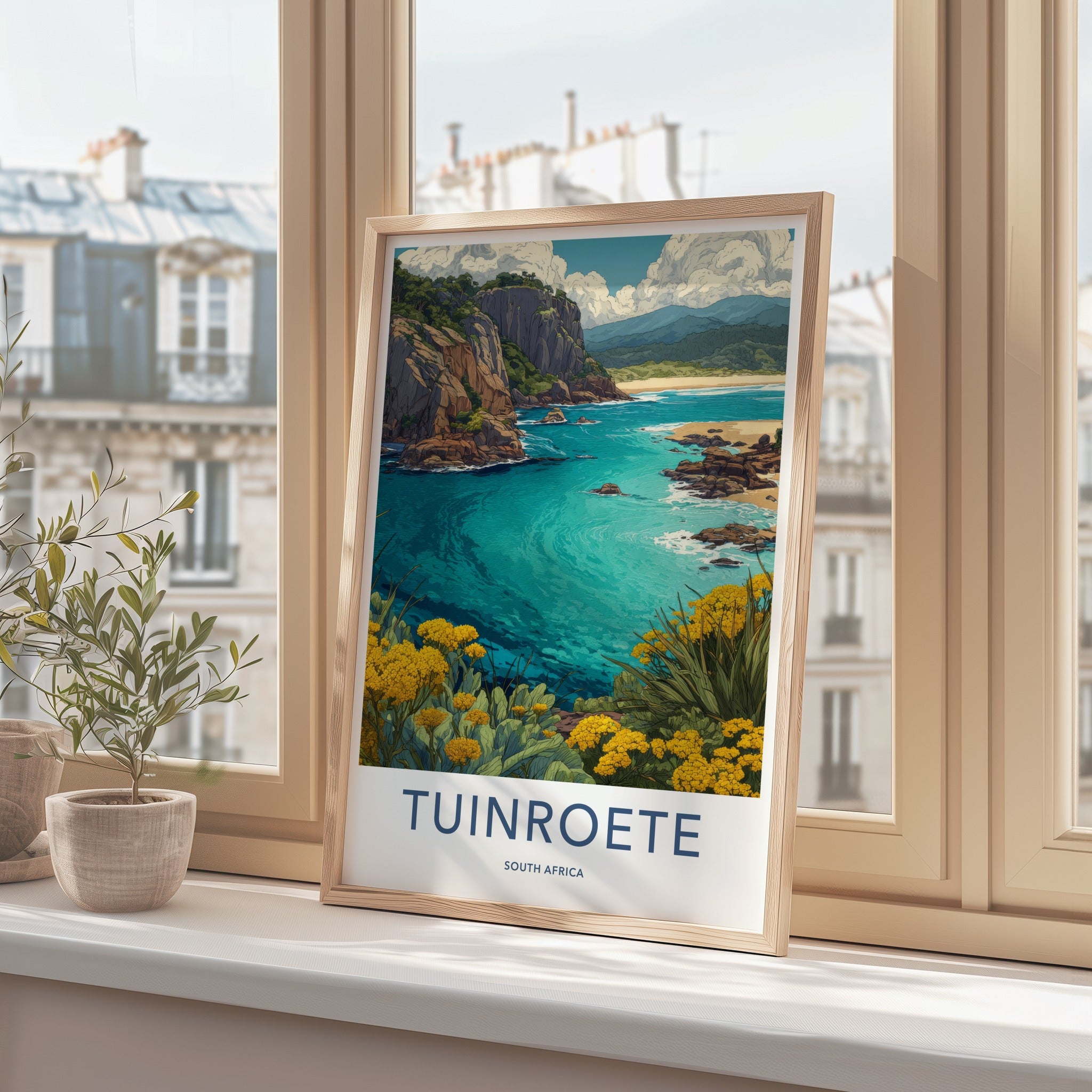 Tuinroete Poster - South Africa Travel Art - Rocky Shoreline Home Decor