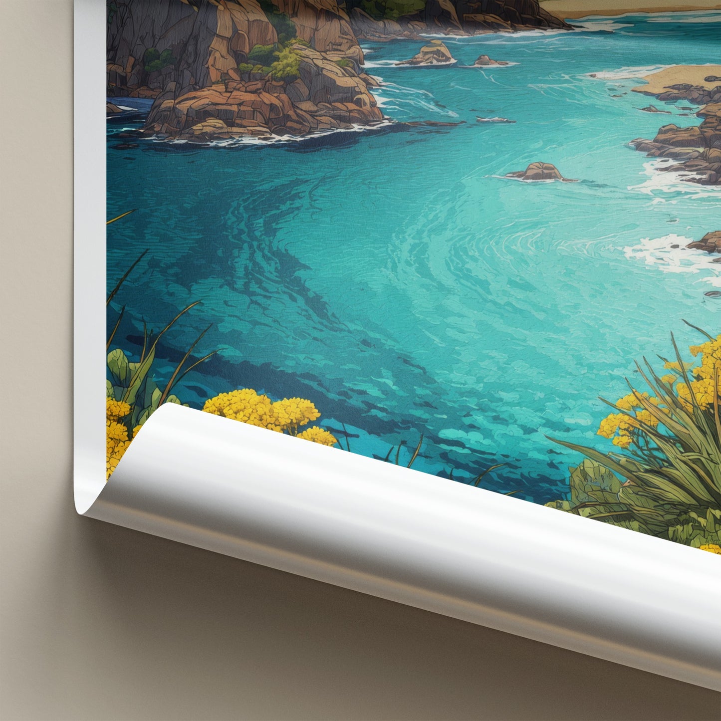 Tuinroete Poster - South Africa Travel Art - Rocky Shoreline Home Decor