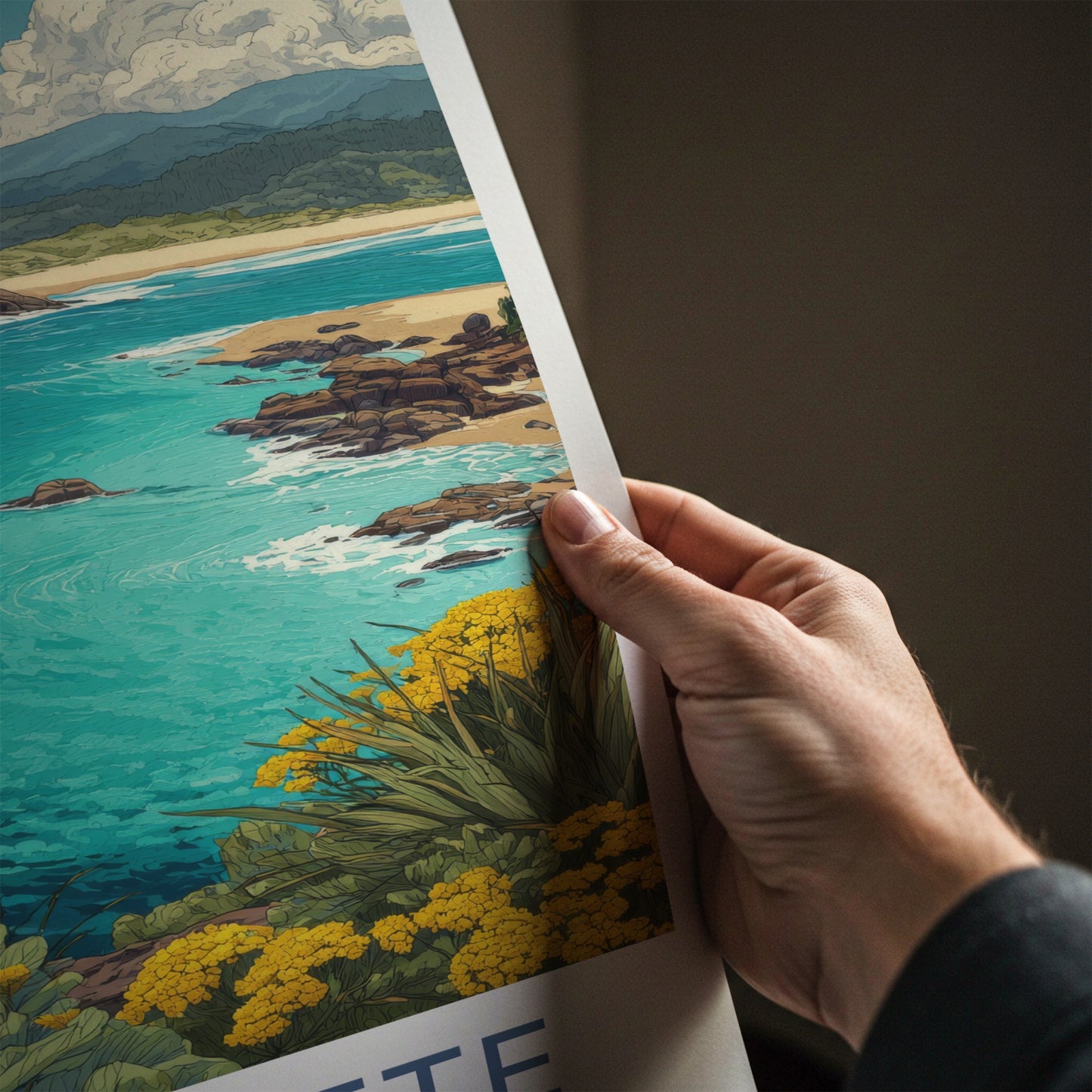Tuinroete Poster - South Africa Travel Art - Rocky Shoreline Home Decor