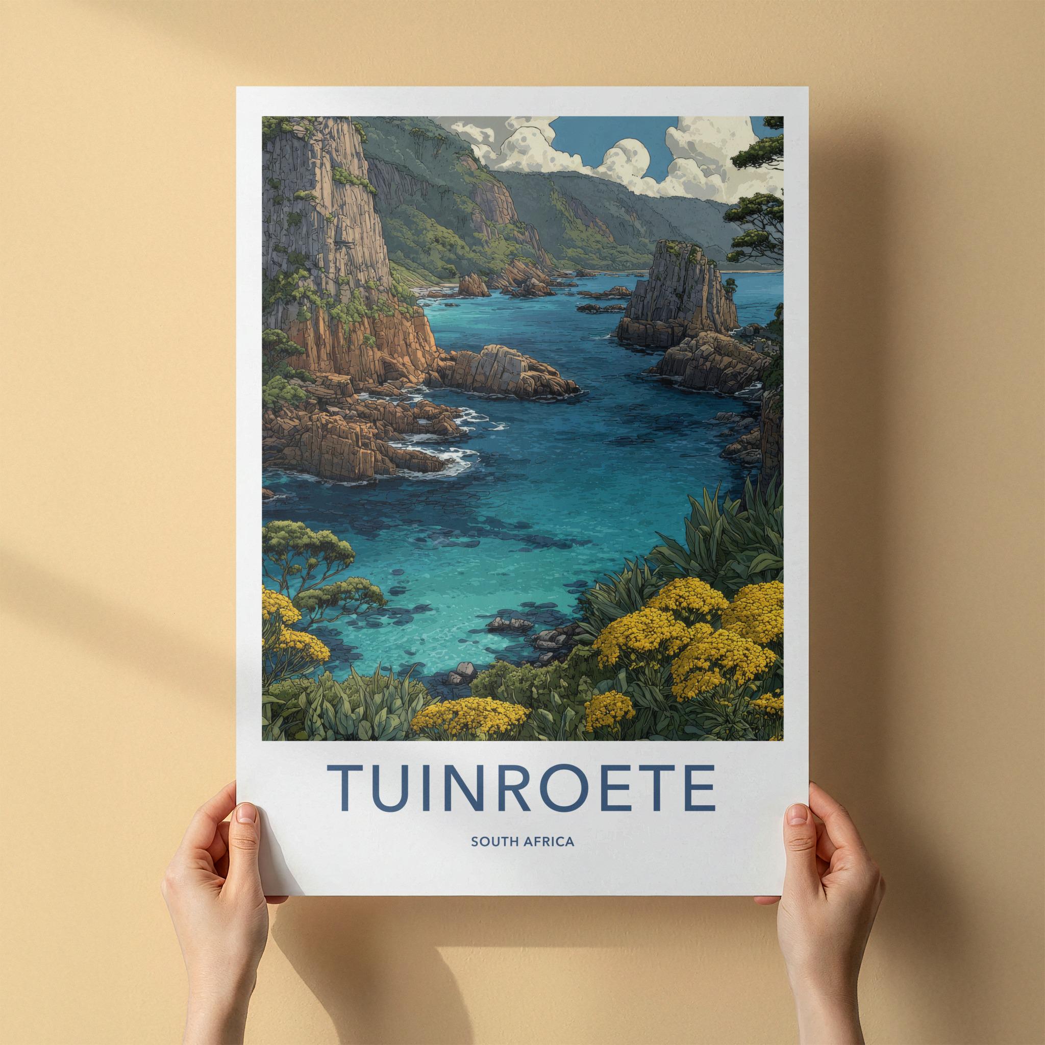 Tuinroete Poster - South Africa Travel Art - Turquoise Bay Cliffs Home Decor