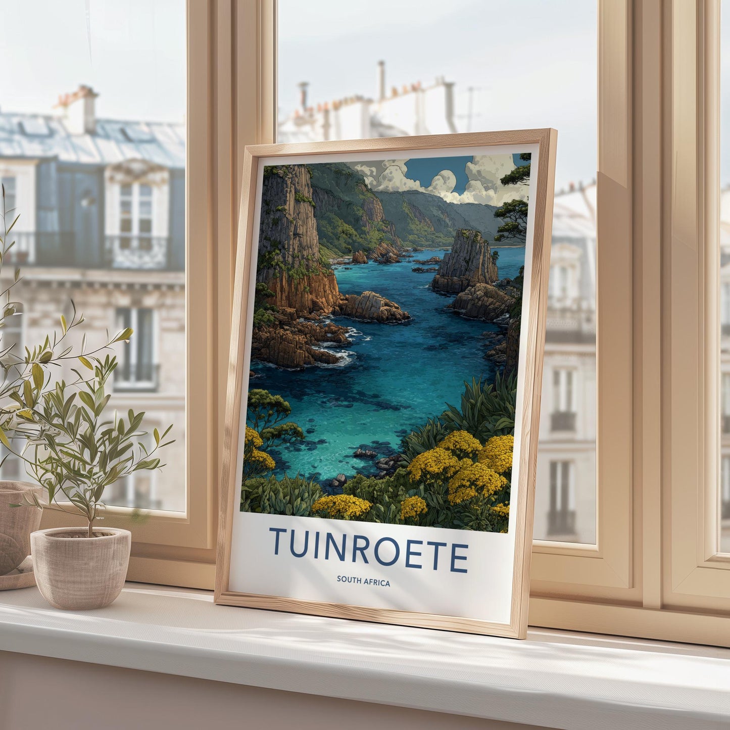 Tuinroete Poster - South Africa Travel Art - Turquoise Bay Cliffs Home Decor