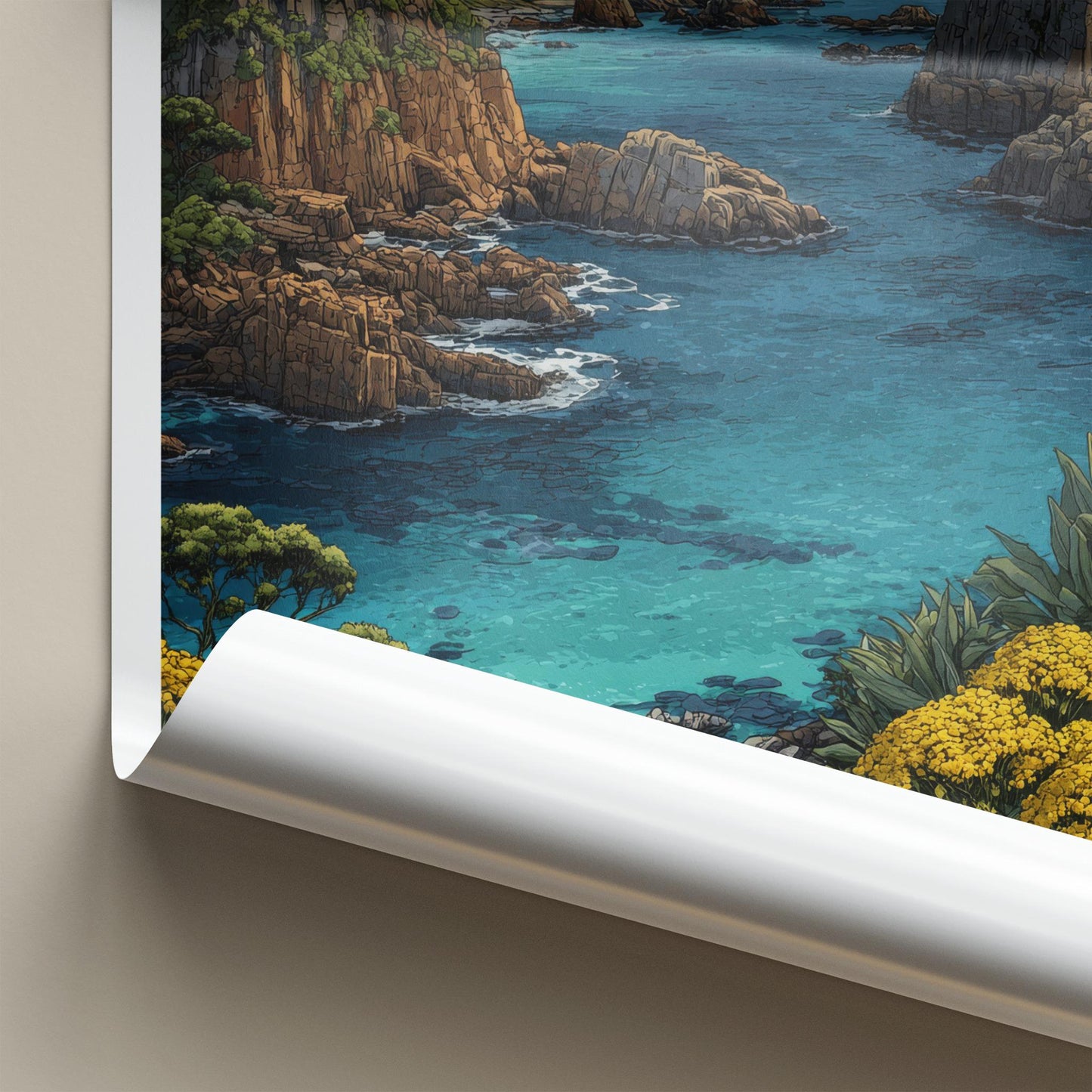 Tuinroete Poster - South Africa Travel Art - Turquoise Bay Cliffs Home Decor
