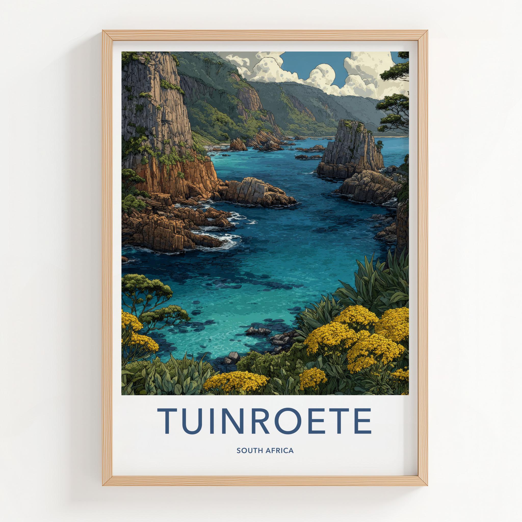 Tuinroete Poster - South Africa Travel Art - Turquoise Bay Cliffs Home Decor