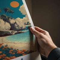 Tulum Poster - Mexico Framed Art - Ancient Temple Coast Home Decor