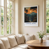 Tumpak Sewu Poster - Indonesia Wall Art - Tropical Waterfall Vista Home Decor