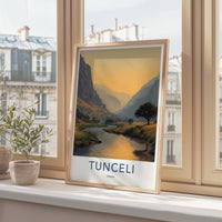 Tunceli Poster Turkey Sunset Valley River Framed Art Gallery Art