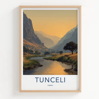 Tunceli Poster Turkey Sunset Valley River Framed Art Gallery Art