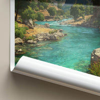 Tunceli Poster - Turkiye Travel Art - Turquoise River Valley Wall Decor