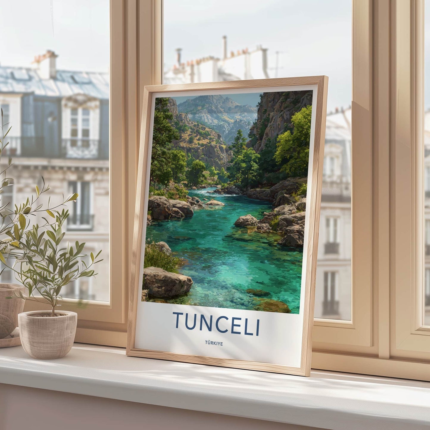 Tunceli Poster - Turkiye Travel Print - Clear River Canyon Home Decor