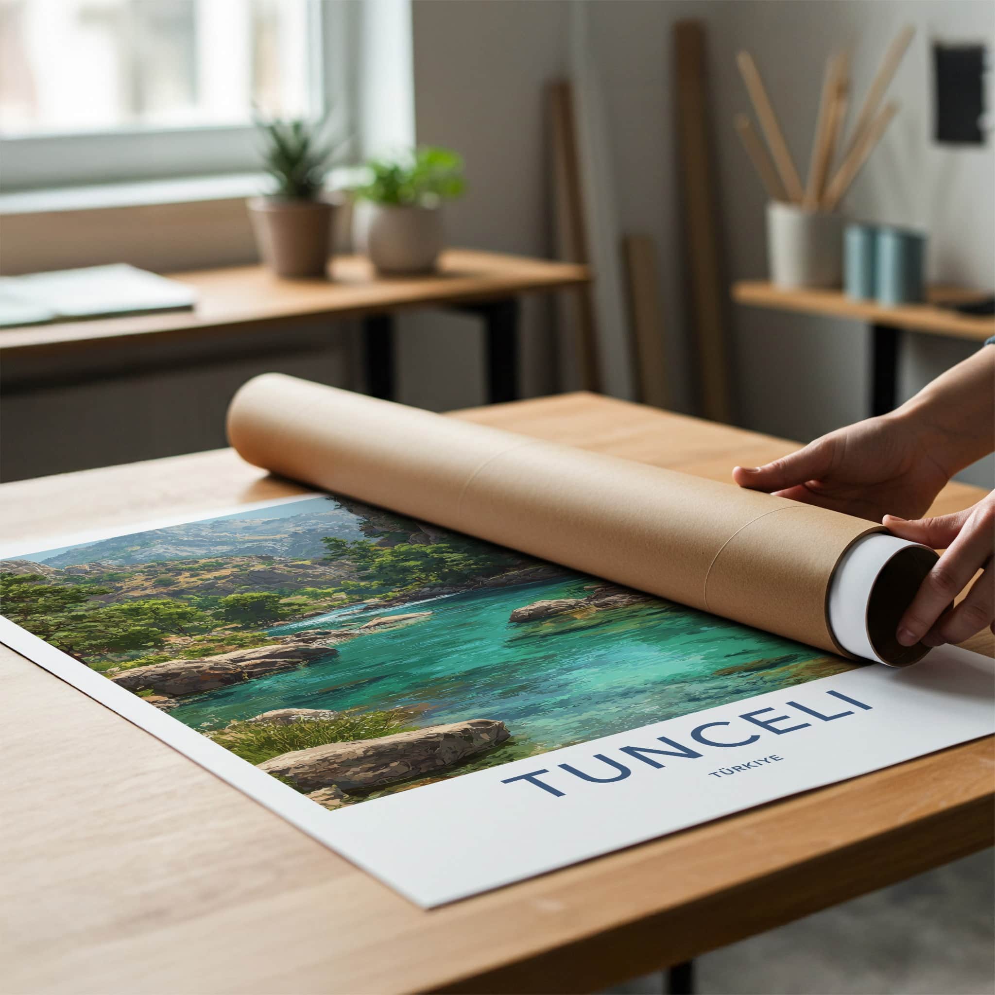 Tunceli Poster - Turkiye Travel Print - Clear River Canyon Home Decor