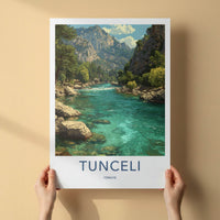 Tunceli Poster - Turkiye Wall Art - Turquoise River Mountains Home Decor