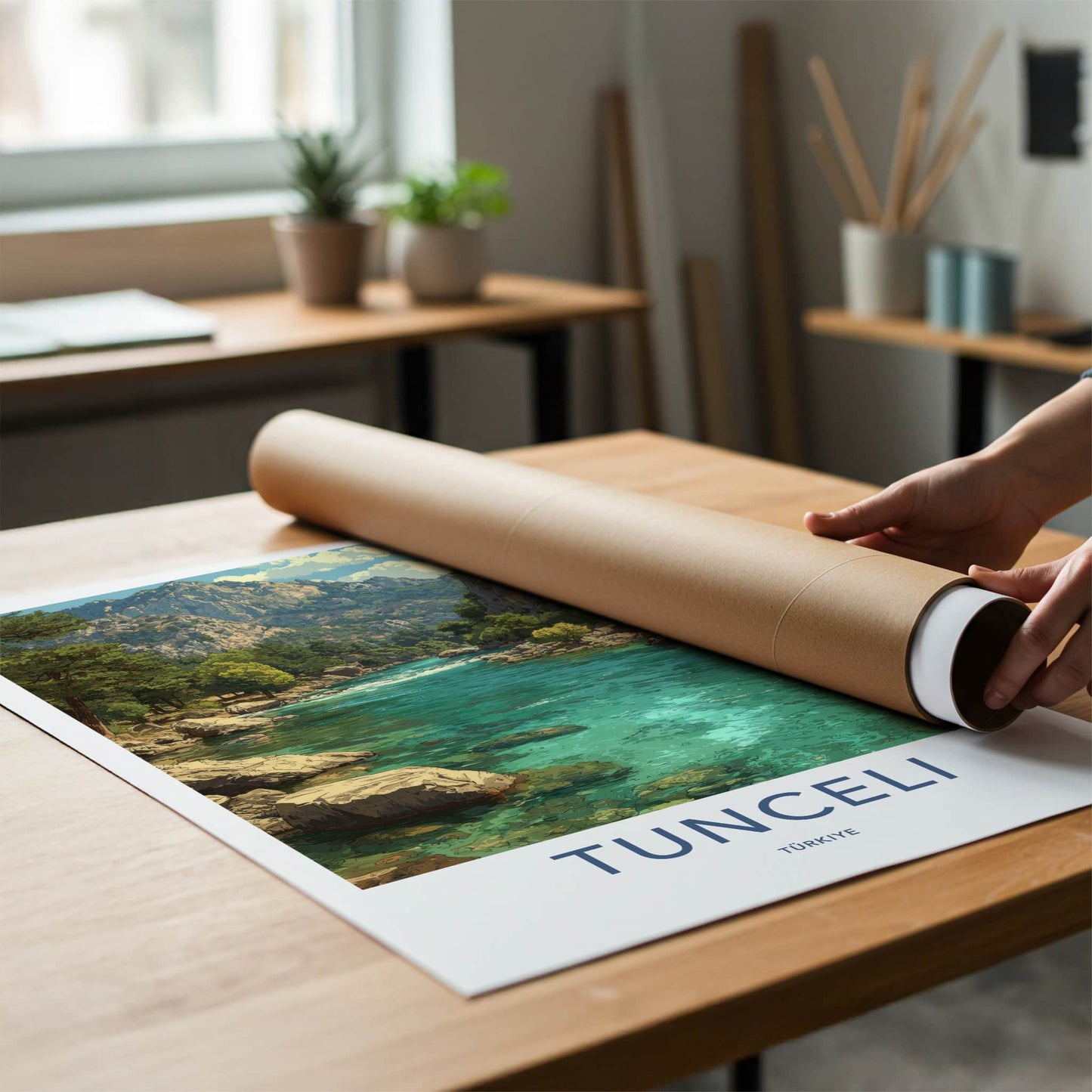 Tunceli Poster - Turkiye Wall Art - Turquoise River Mountains Home Decor