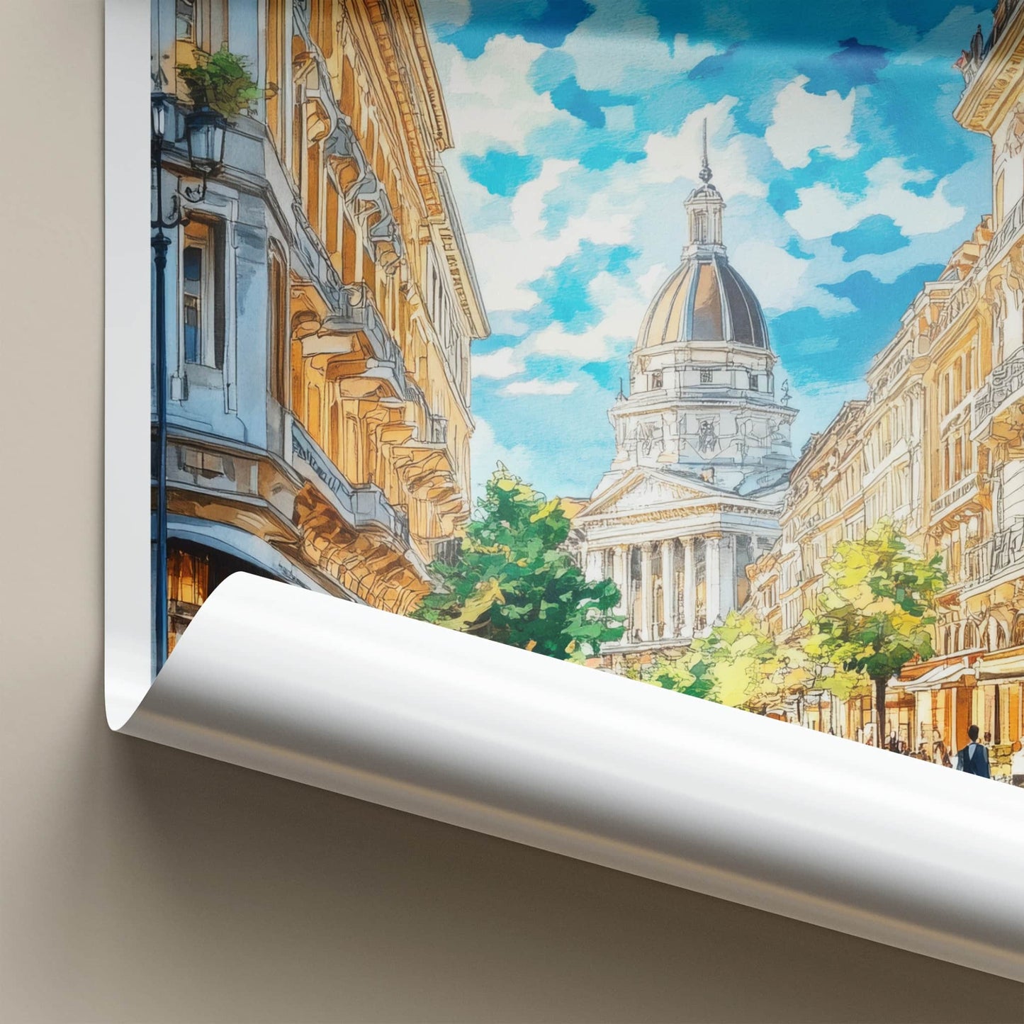 Turin Poster - Italy Framed Print - Grand City Street Framed Decor