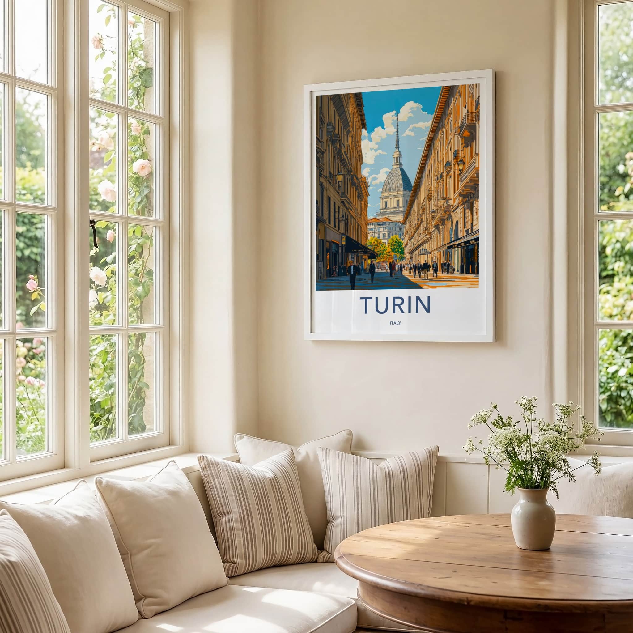 Turin Poster - Italy Travel Art - Mole Antonelliana View Home Decor
