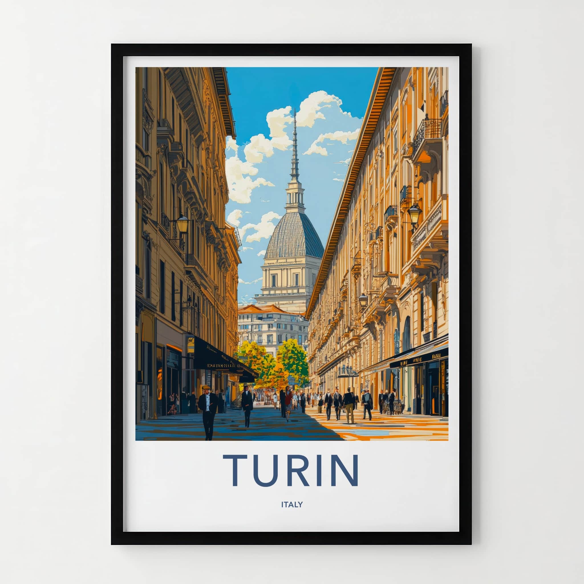 Turin Poster - Italy Travel Art - Mole Antonelliana View Home Decor