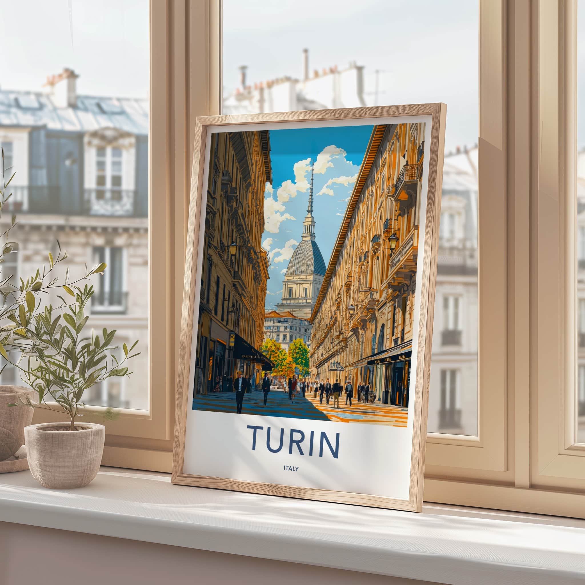 Turin Poster - Italy Travel Art - Mole Antonelliana View Home Decor