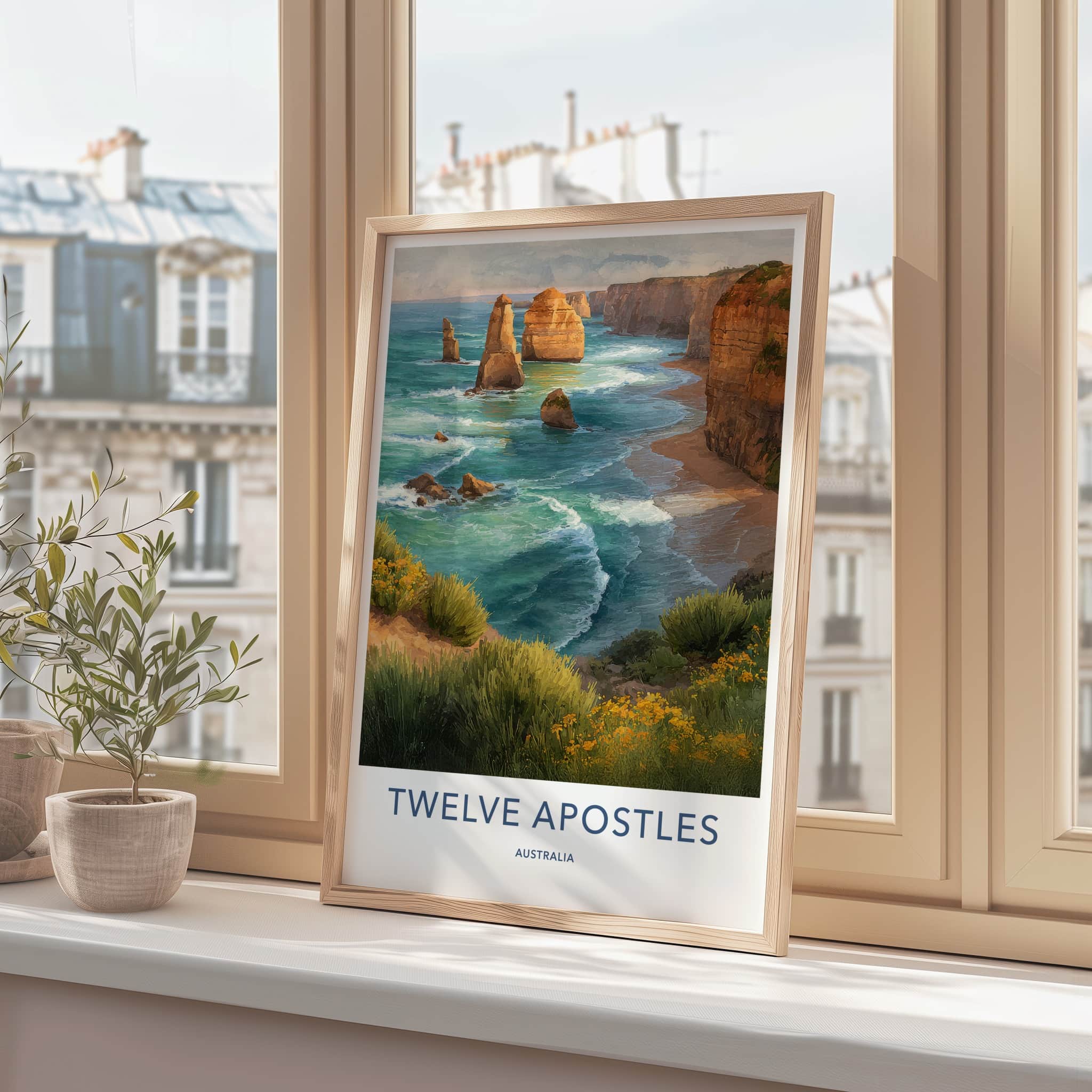 Twelve Apostles Poster - Australia Sea Stacks Lounge Decor