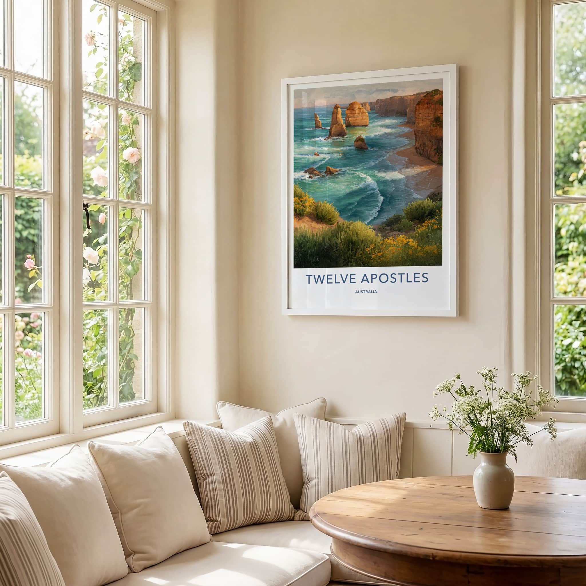 Twelve Apostles Poster - Australia Sea Stacks Lounge Decor