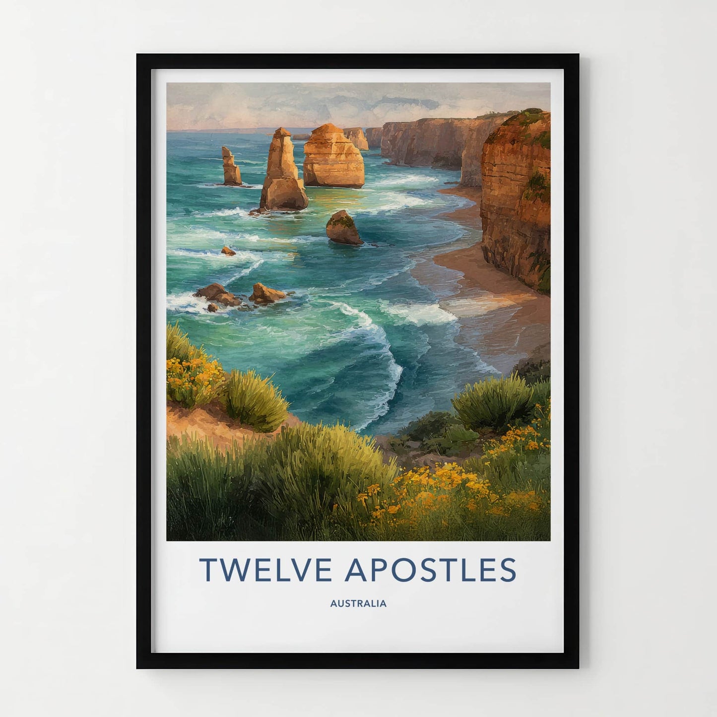 Twelve Apostles Poster - Australia Sea Stacks Lounge Decor