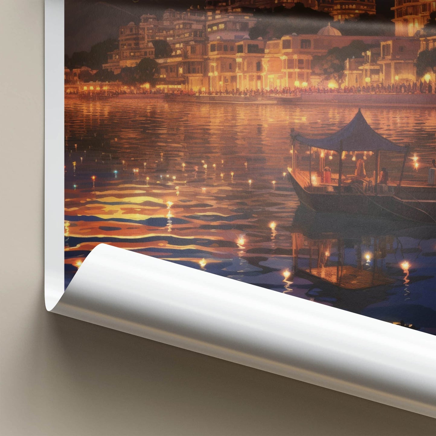 Udaipur Poster - India Framed Art - Rajasthan Lake Palace Sunset Gallery Art