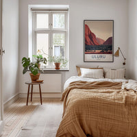 Uluru Poster - Australia Travel Art - Red Rock Landscape Home Decor