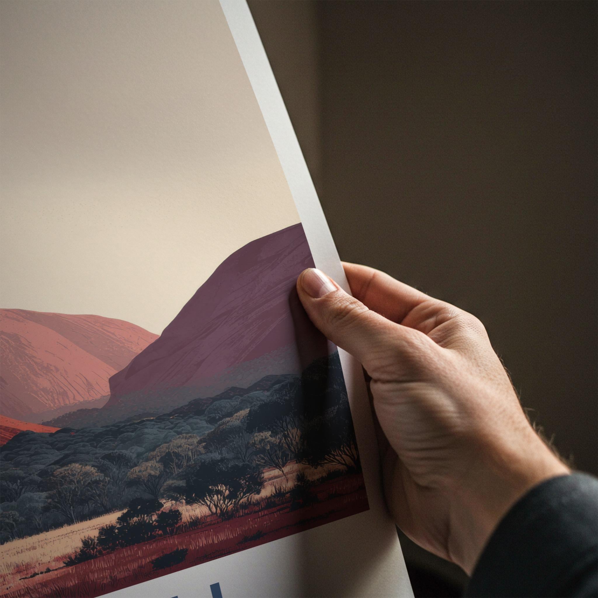Uluru Poster - Australia Travel Art - Red Rock Landscape Home Decor